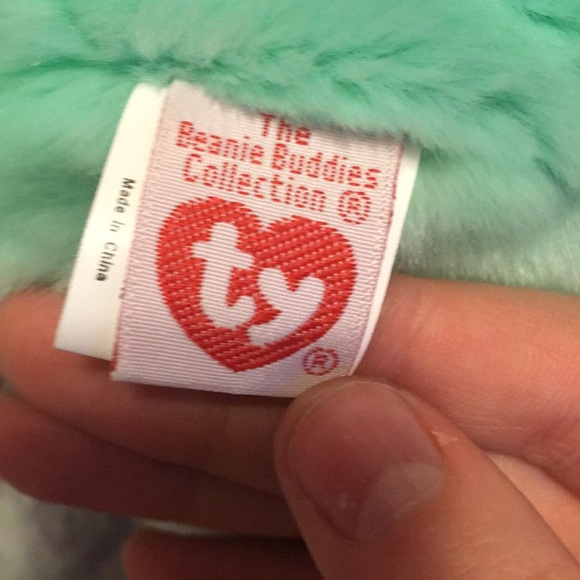 TY limited edition original beanie buddy teal bunny - Picture 5 of 5